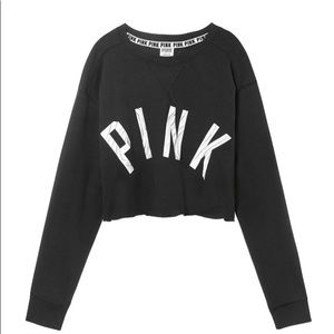 SOLD VS Pink Crop Crew Sweatshirt
